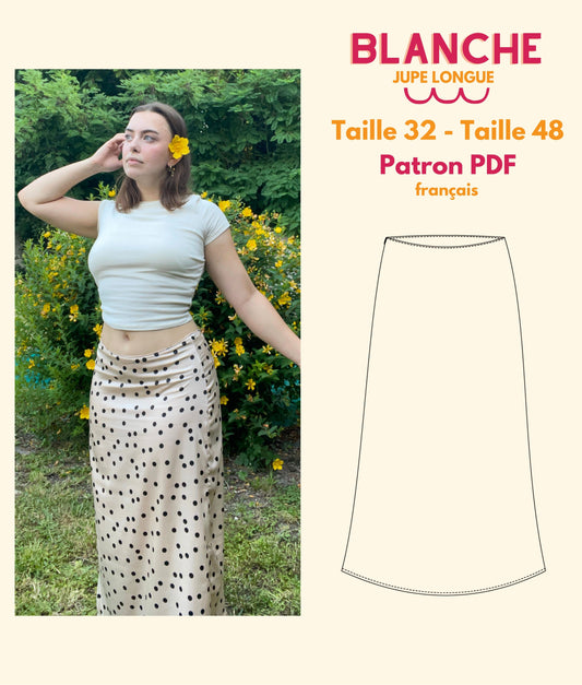 (Numérique) Patron-Jupe Longue Blanche