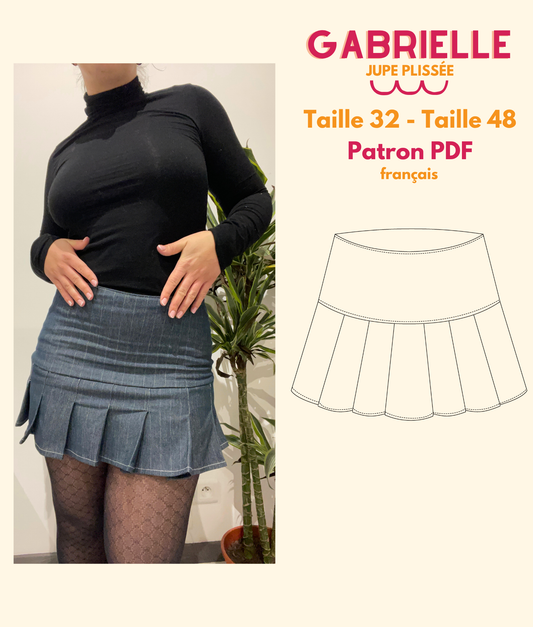 Patron Jupe plissée Gabrielle