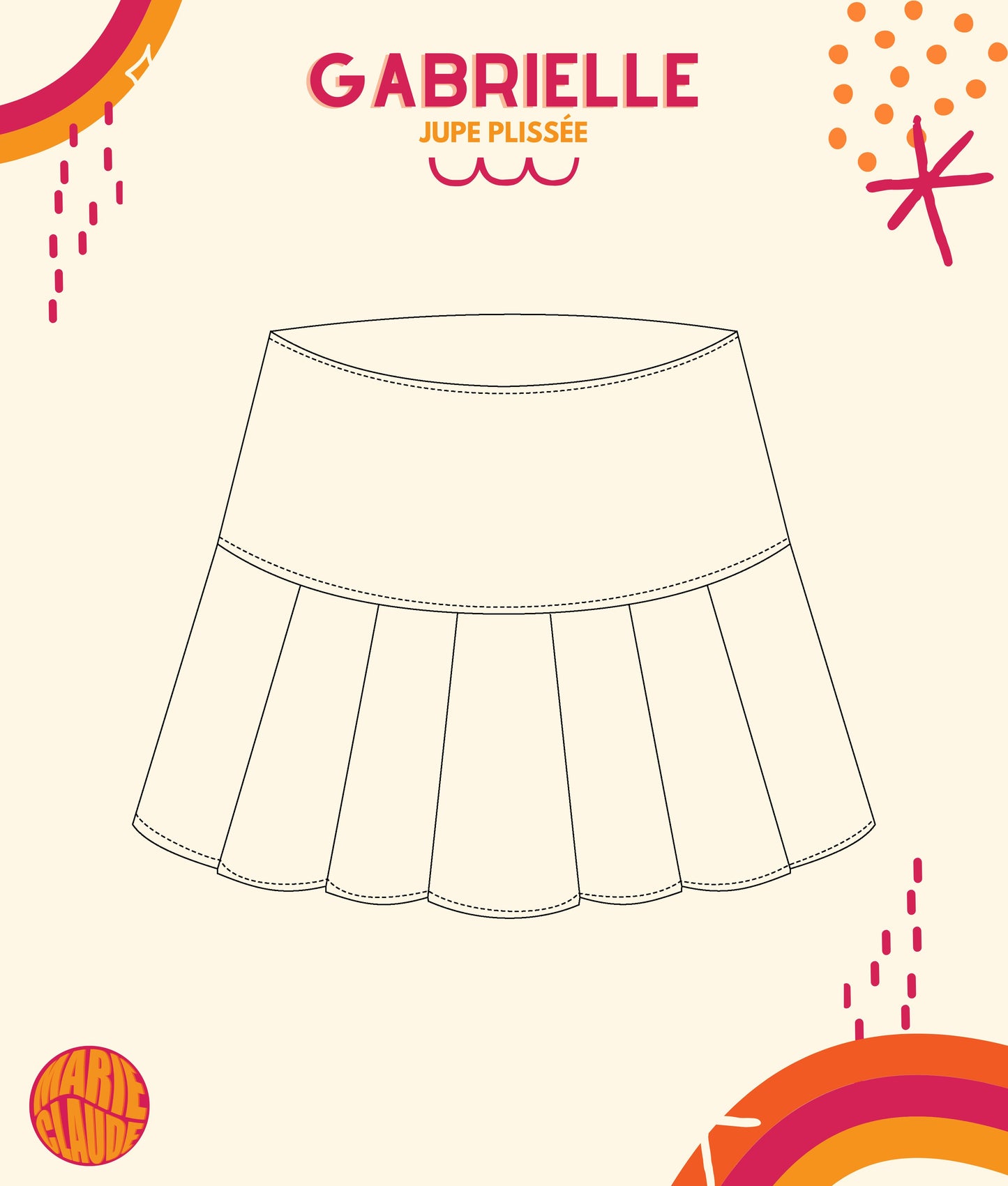 Patron Jupe plissée Gabrielle