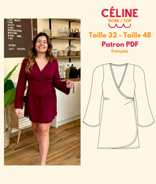 Patron robe/top Céline BYCAM X MARIE CLAUDE