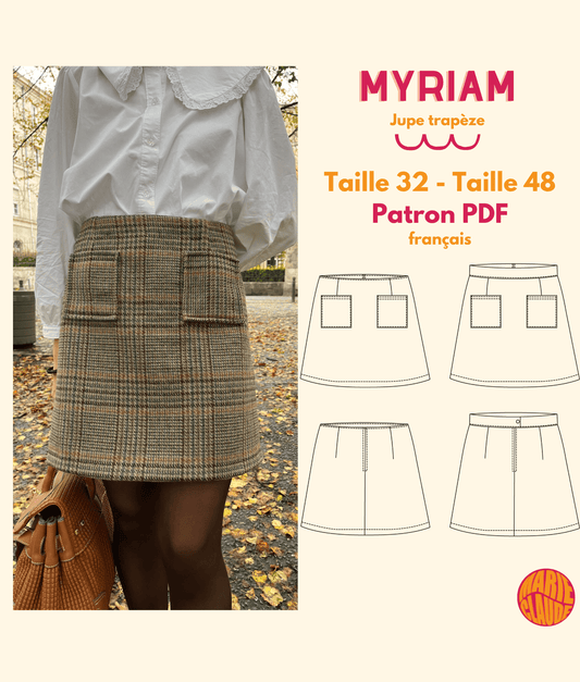 Patron Jupe trapèze Myriam