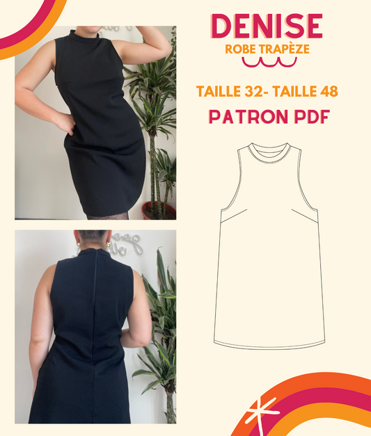 (Numérique) Patron-Robe trapèze Denise