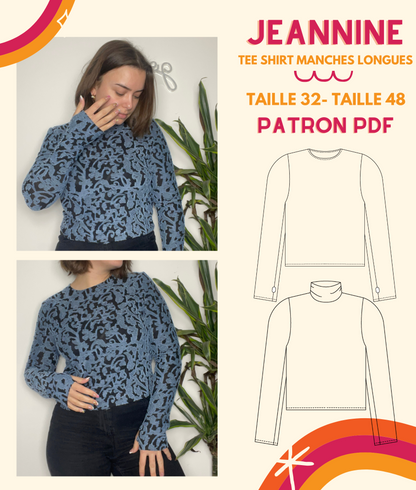 Patron Tee-shirt manches longues Jeannine