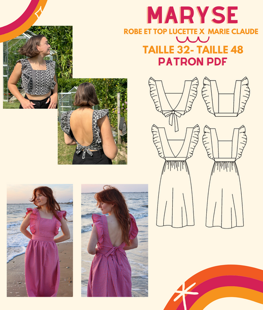 (Numérique) LUCETTE X MARIE CLAUDE patron - robe/top Maryse
