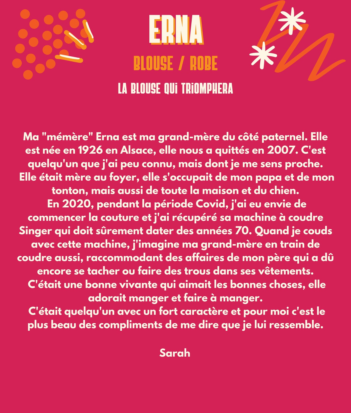 (Numérique) Patron-Blouse/Robe Erna